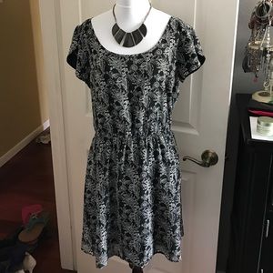 Frenchi Short Sleeve printed Dress